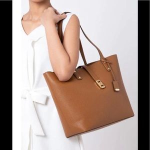 Michael Kors Leather Tan Large Tote Handbag